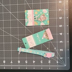 Pusheen Cat Collar and Charm Christmas Winter Design